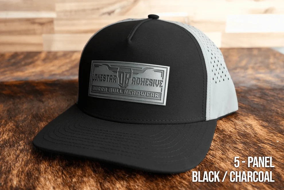 Custom Leather Hat Patches Lone Star 5 Panel