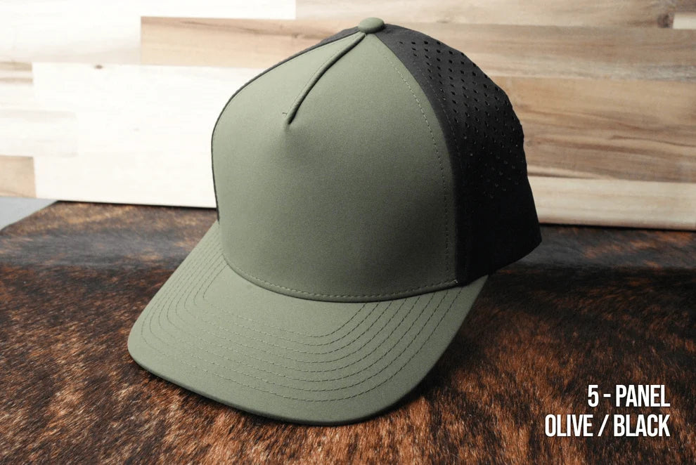 Custom Leather Hat Patches Lone Star 5 Panel