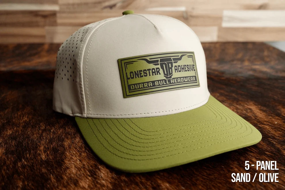 Custom Leather Hat Patches Lone Star 5 Panel